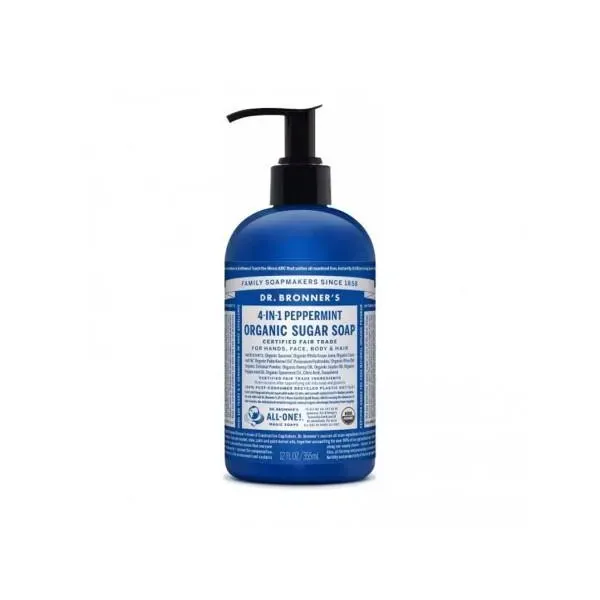 Dr. Bronner's Jabones De Azúcar Bio 355ml Menta