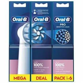 Oral-B Pro Sensitive Clean 6 Pack Replacement Brush Heads