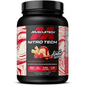 Nitro-Tech, Белый шоколад с малиновой рябью — 908 г