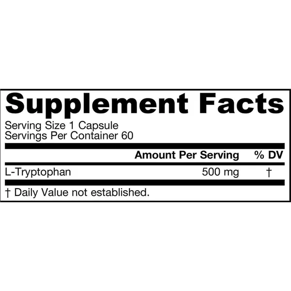 L-triptofanas, 500 mg - 60 v kapsulių