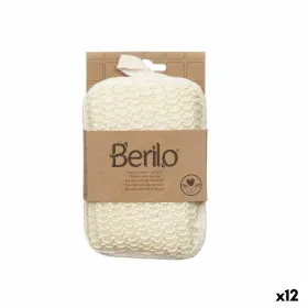 Body Sponge Berilo White Beige 11 x 16,5 x 3 cm (12 Units)