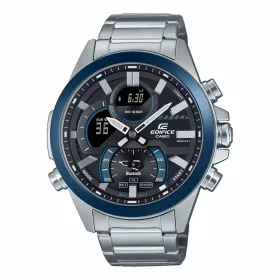 Vīriešu Pulkstenis Casio ECB-30DB-1AEF Melns Sudrabains