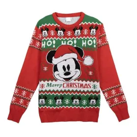 Unisex neulepusero Mickey Mouse Punainen M