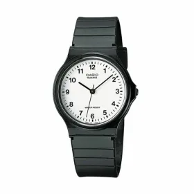 Unisex Kell Casio MQ-24-7BLLEG Valge Must (Ø 34 mm)