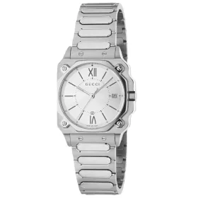Женские часы Gucci YA166504 Серебристый