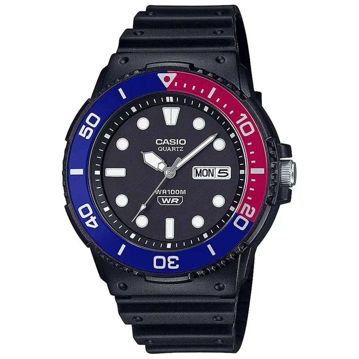 Vīriešu Pulkstenis Casio DIVER 100M - BLACK (Ø 45 mm)