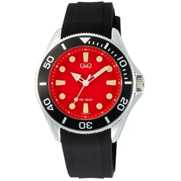 Vīriešu Pulkstenis Q&Q GENT DIVER BLACK (Ø 41 mm)