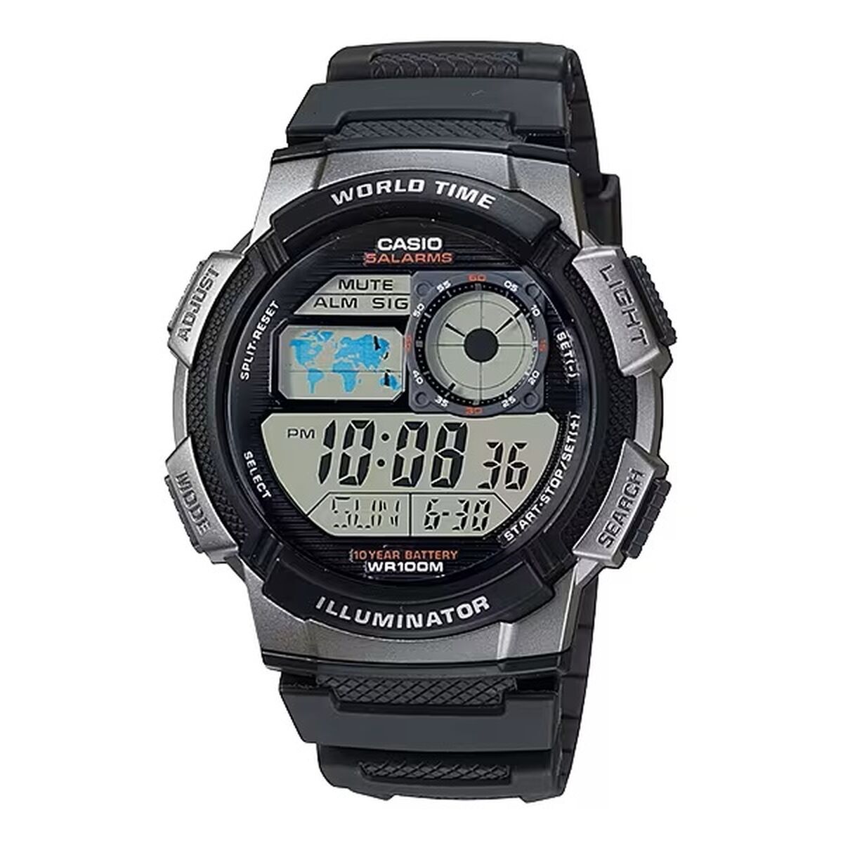 Laikrodis vyrams Casio WORLD TIME ILLUMINATOR Juoda (Ø 43 mm)
