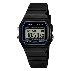 Abiejų lyčių laikrodis Casio F-91W-1YEG Juoda (Ø 35 mm)
