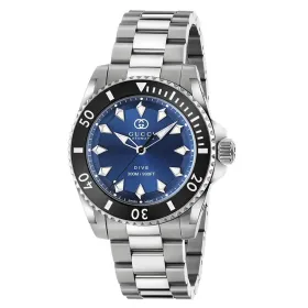 Miesten rannekellot Gucci YA136362 Hopeinen