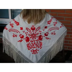 SHAWL FLAMENCO WOMAN PGBL42 (140 CM )