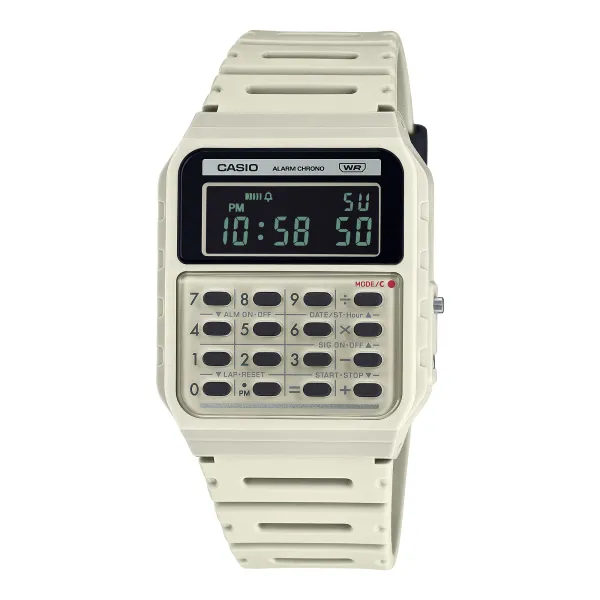 Meeste Kell Casio CALCULATOR EDGY COLLECTION - CREAM