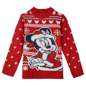 Unisex neulepusero Minnie Mouse Punainen