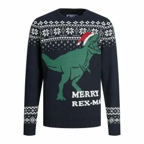 Unisex neulepusero Jack & Jones T REX Laivastonsininen