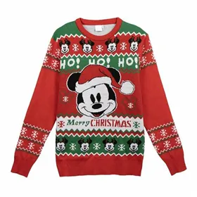Naisten neulepusero Mickey Mouse Punainen