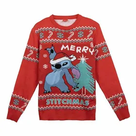 Naisten neulepusero Stitch Punainen