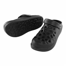 Деревянные башмаки Stocker Чёрный перфорированный
