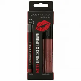 Make-Up Set Magic Studio Matte Lipgloss & Lipliner (2 pcs)