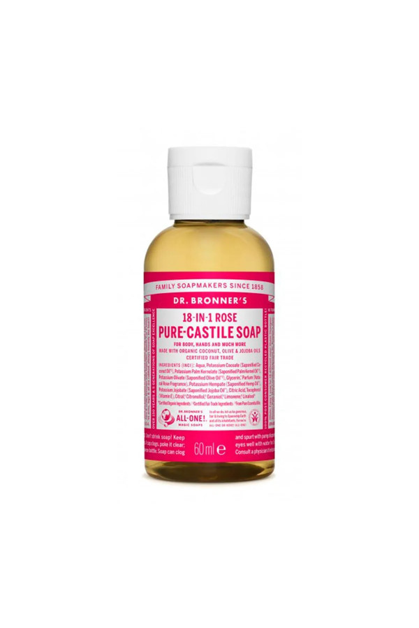 Liquid Soap Dr Bronner's 60 ml Roses