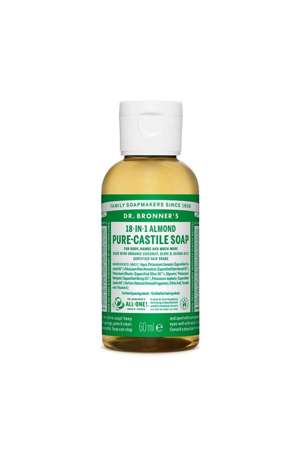 Liquid Soap Dr Bronner's 60 ml Almonds
