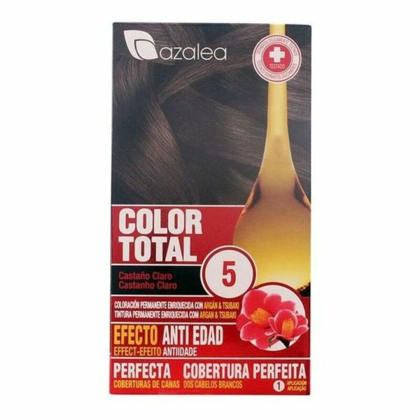 Permanent Anti-Ageing Dye Azalea Color Total Platinum Blonde Nº 5-Castano Claro (1 Unit)