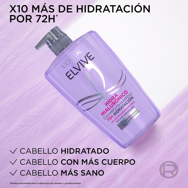Shampoo L'Oreal Make Up ELVIVE HIDRA HIALURÓNICO 1 L