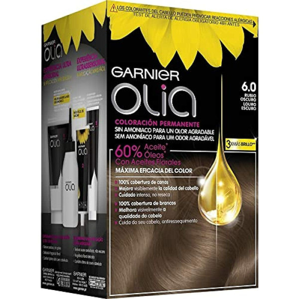 Dye No Ammonia Garnier Olia Nº 6,0 Rubio Oscuro Lote Nº 6.0-Rubio Oscuro (1 Unit)