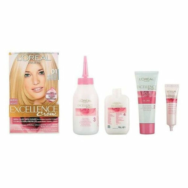 Permanent Dye L'Oreal Make Up Excellence Ultra Light Natural Blonde Nº 01 Rubio Ultra Claro Natural 192 ml