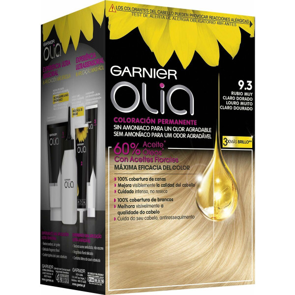 Dye No Ammonia Garnier Olia Very Light Golden Blonde Nº 9,3 Rubio Muy Claro Dorado Lote (1 Unit)