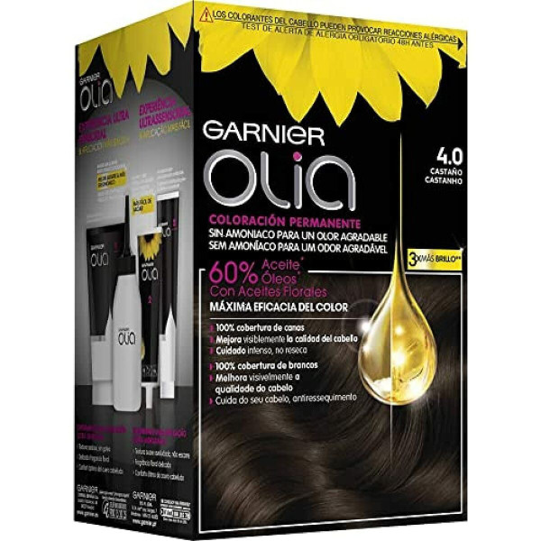 Dye No Ammonia Garnier Olia Nº 4.0-Castano (1 Unit)