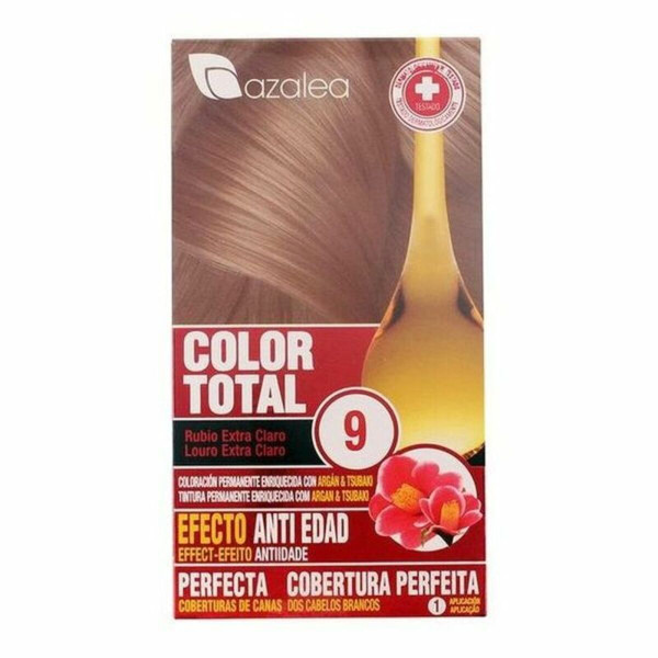 Permanent Anti-Ageing Dye Azalea Color Total Bright Blonde Platinum Blonde Nº 9-Rubio Extra Claro (1 Unit)