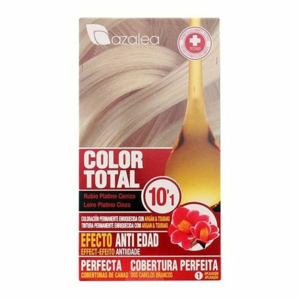 Permanent Anti-Ageing Dye Azalea Color Total Light Platinum Blonde Platinum Blonde Nº 10,1-Rubio Platino Ceniza (1 Unit)