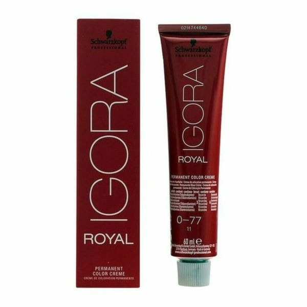 Permanent Dye Schwarzkopf Igora Royal Nº 0-77 02/13 60 ml