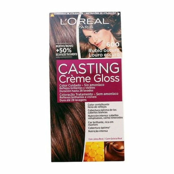 Dye No Ammonia L'Oreal Make Up 913-83905 Nº 600-Rubio Oscuro 180 ml