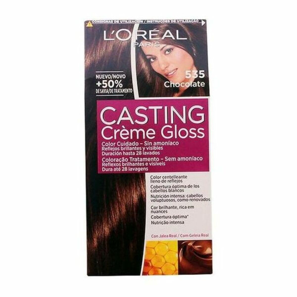 Dye No Ammonia L'Oreal Make Up Casting Creme Gloss Nº 535-Chocolate 180 ml