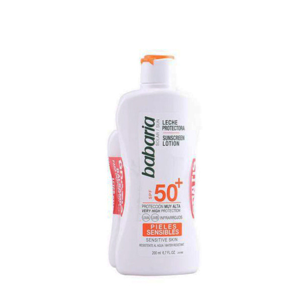 Sun Protection Set Babaria Solar Piel Sensible Leche Spf 50 Spf 50+ 2 Pieces
