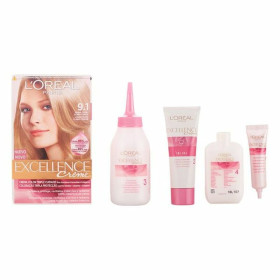 Permanent Dye L'Oreal Make Up Excellence Nº 9,1 Rubio Claro Claro Ceniza Nº 9,1-Rubio Claro Claro Ceniza 192 ml