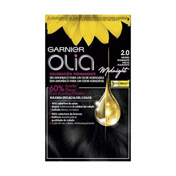 Permanent Dye Garnier Olia Nº 2.0 Black Diamond Platinum Blonde (1 Unit)
