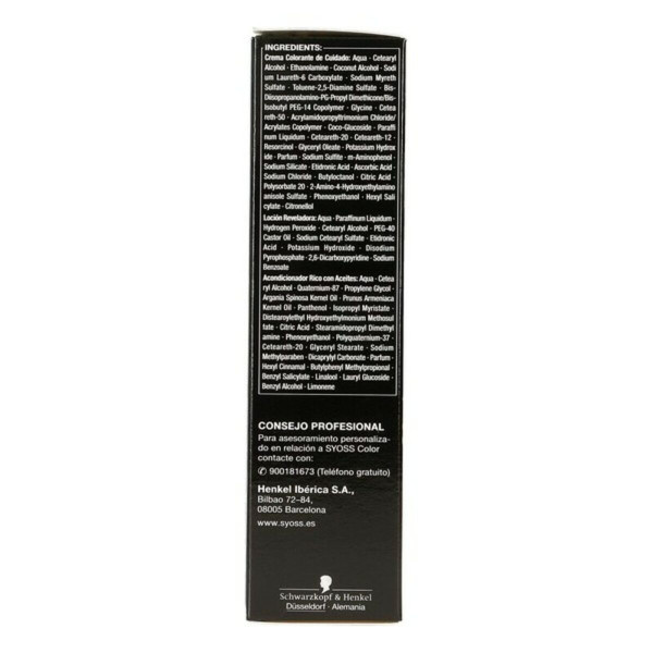 Permanent Dye Syoss Olio Intense Brown Nº 3,10 Platinum Blonde Nº 3.10-Castano