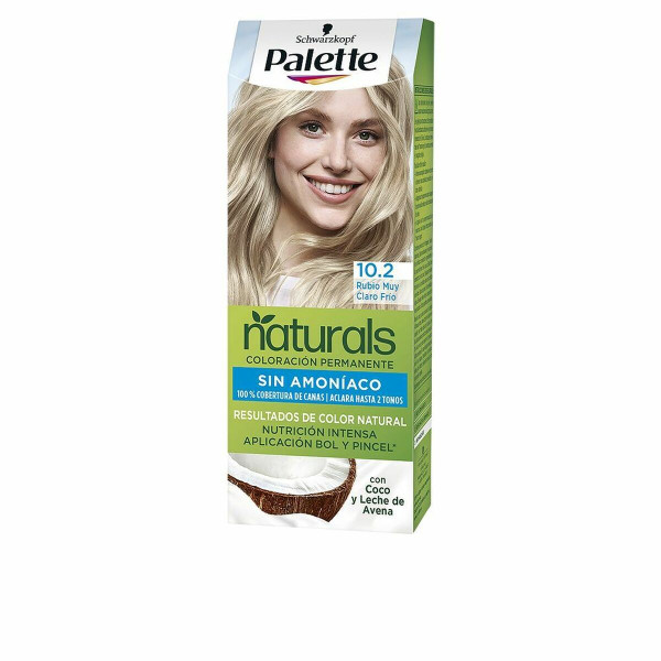 Permanent Dye Schwarzkopf Palette Natural Nº 10.2 Nº 10.2-Rubio Muy Claro Frio (1 Unit)