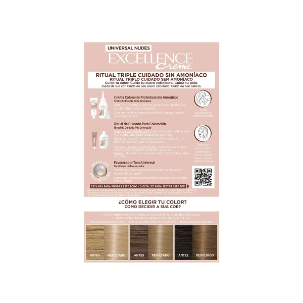 Permanent Dye L'Oréal Paris Excellence Nº 8u-Light Blonde (5 Units)