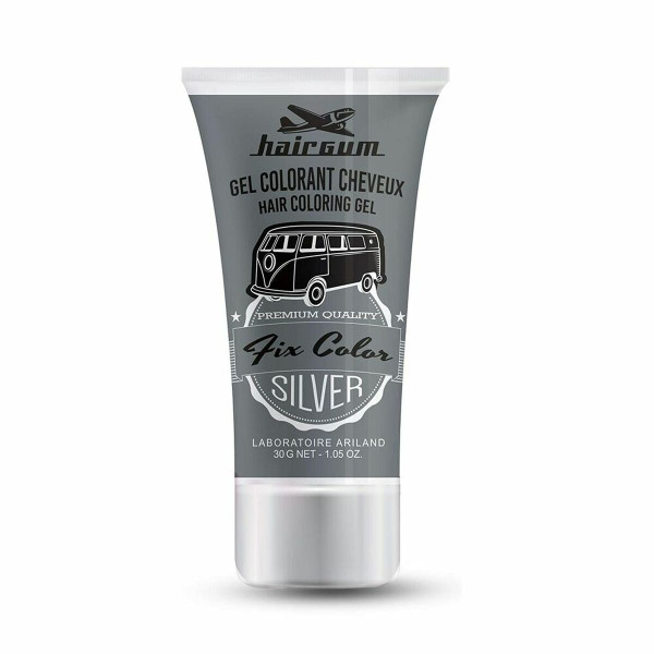 Non-permanent Colour Hairgum Fix Color Silver 30 ml Styling Gel