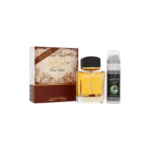 Set Lattafa Pure Oudi Edp 100ml + Deodorant 50ml