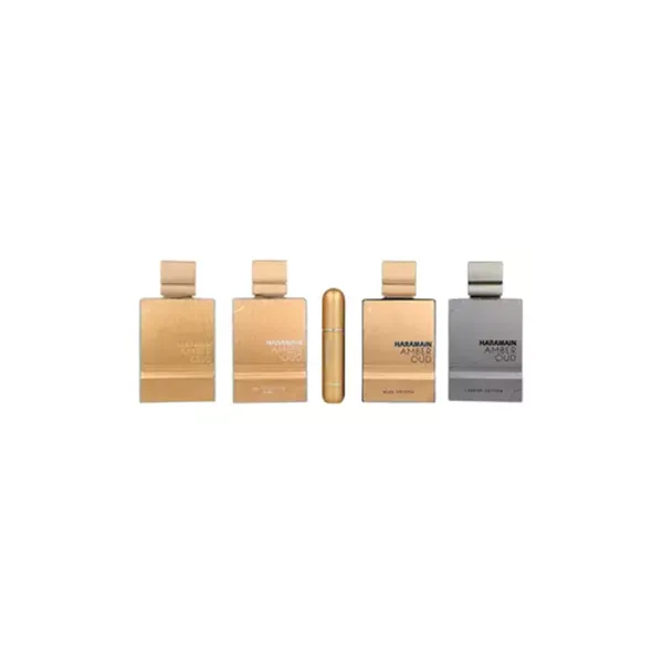 Set Al Haramain Amber Oud Collection 4 x 60ml - Amber Oud Gold Edition + Amber Oud Bleu Edition + Amber Oud White Edition + Ambe