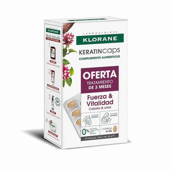 Klorane KeratinCaps Strength and Vitality 3x30 Capsules