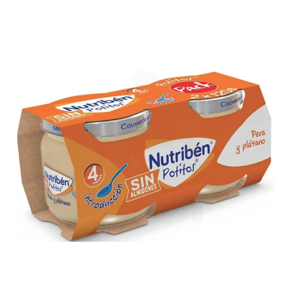 Nutribén Jar Banana, Mandarin, Pear & Biscuit 2 Packs 190 g