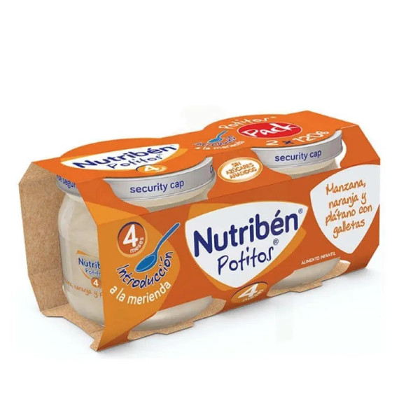 Nutribén Jar Banana, Orange & Biscuit 2 Packs 190 g