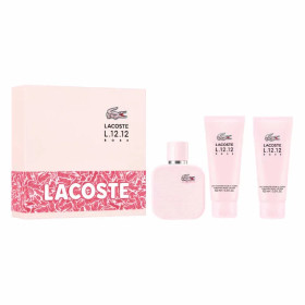 Lacoste L.12.12 Rose Eau De Parfum Spray 100ml Set 3 Pieces