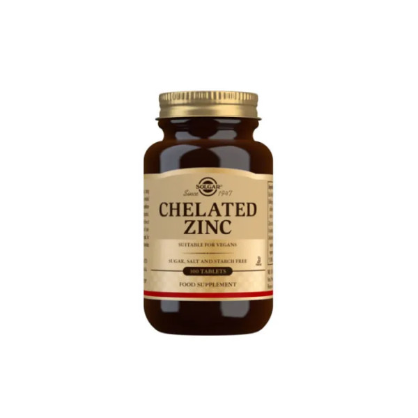 Solgar Chelated Zinc Tablets - Pack of 100