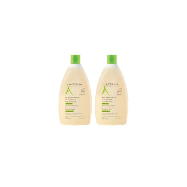 A-Derma Shower Gel Dry And Sensitive Skin 2x500ml